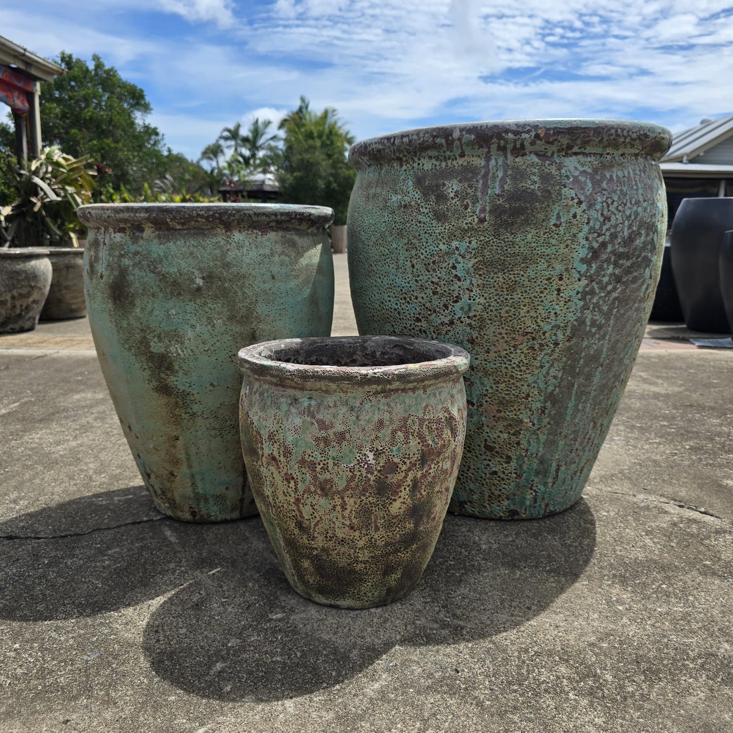 Atlantis Tall Urn Green Brown