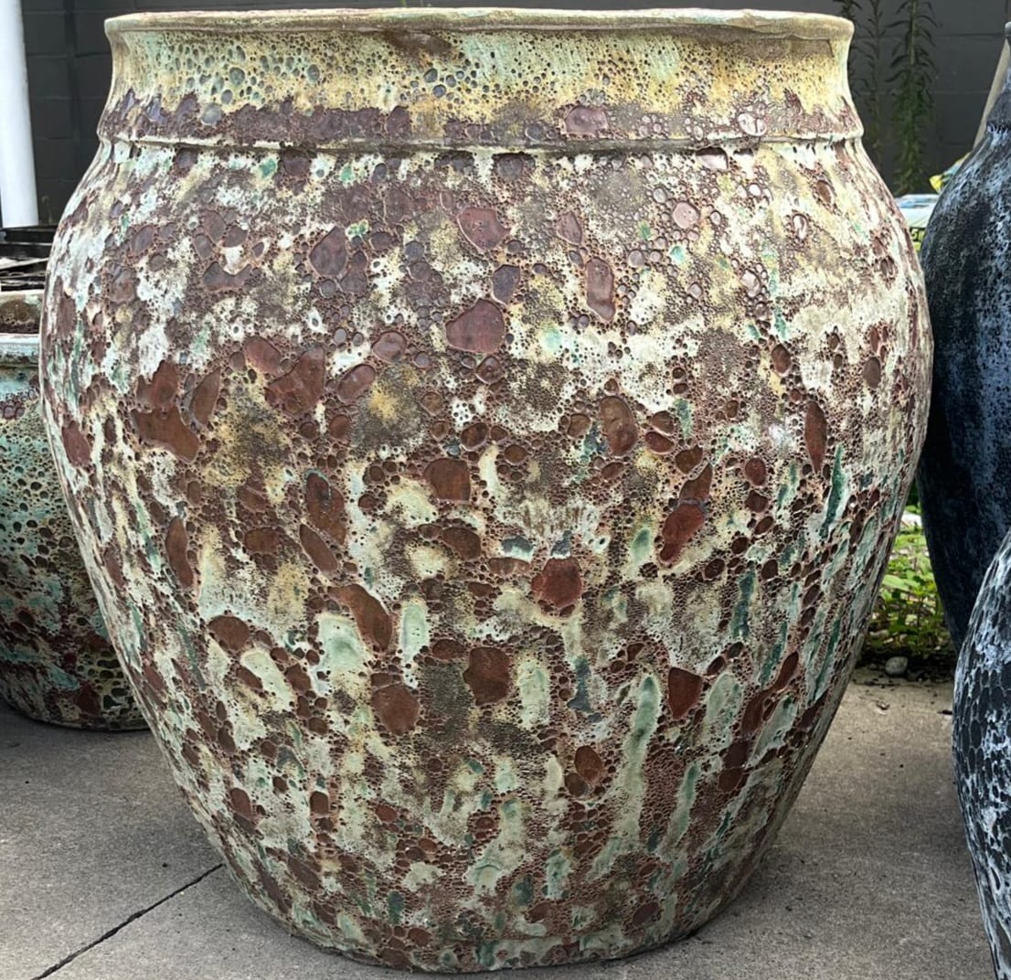 Atlantis Wide Jar Green Brown