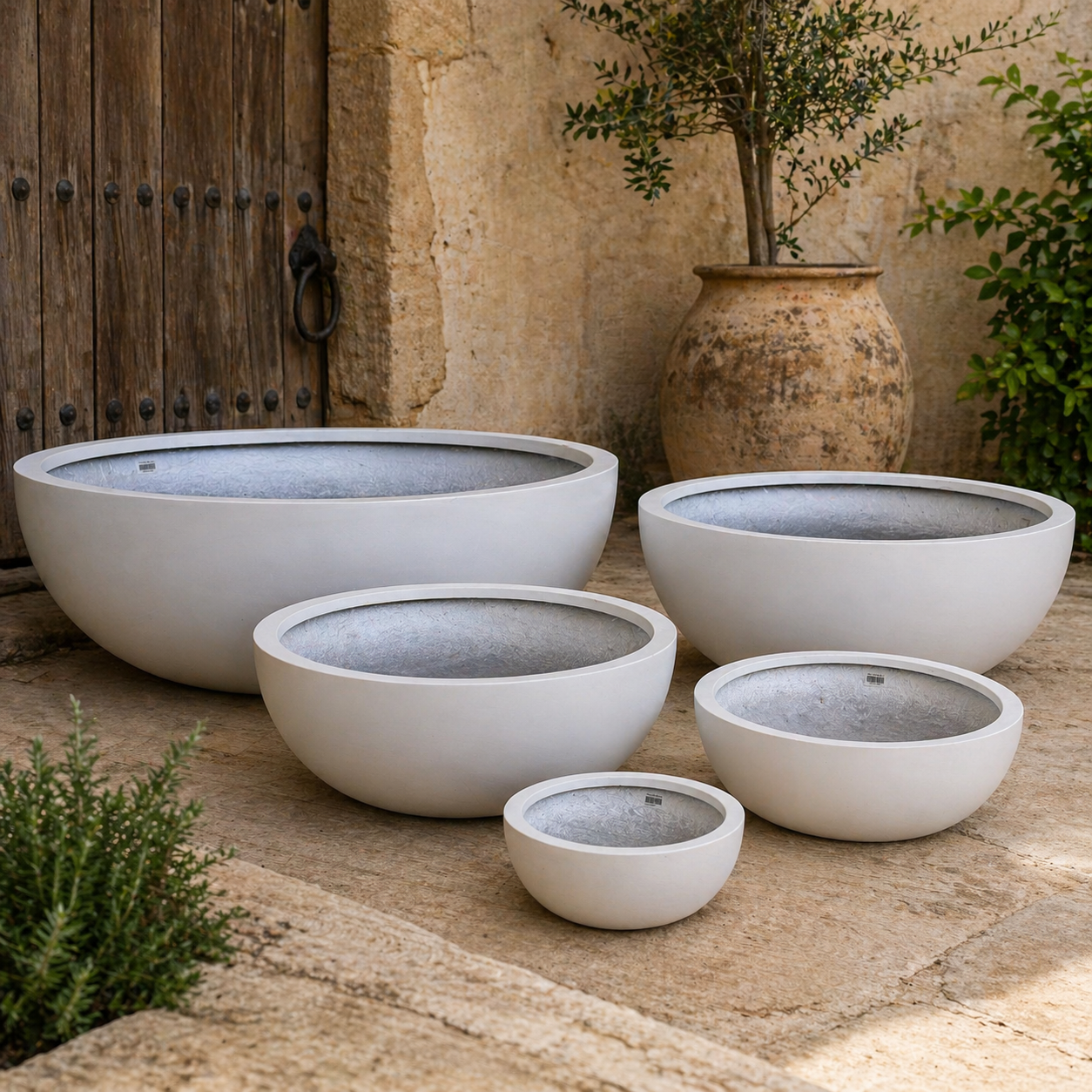 Cedar Wide Bowl White