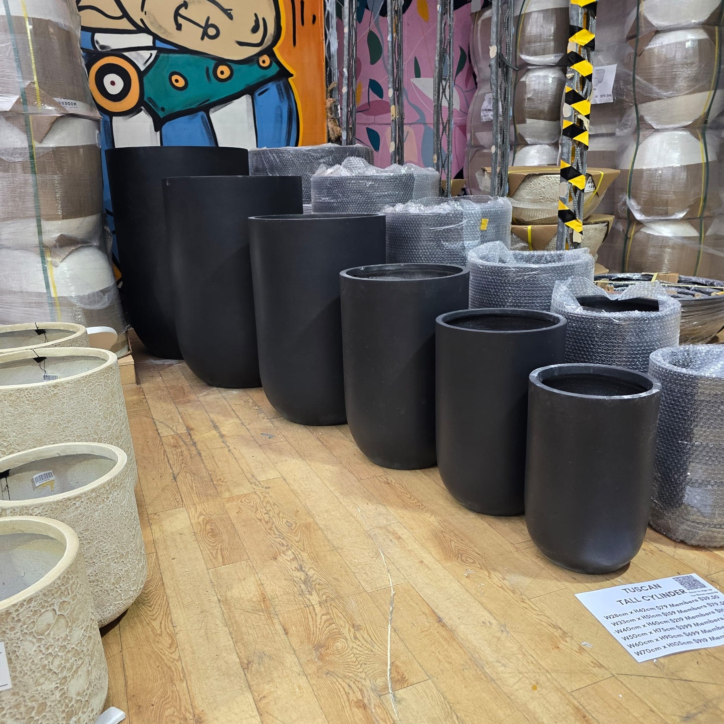 Tuscan Tall Cylinder Black