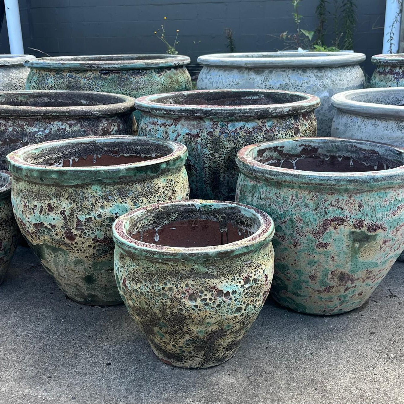 Atlantis Low Jar Green Brown