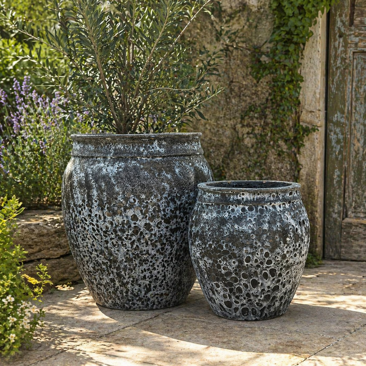 Atlantis Wide Jar Dark Blue