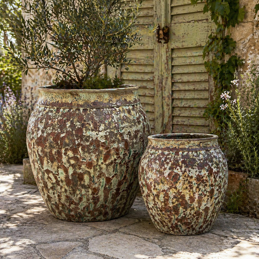 Atlantis Wide Jar Green Brown