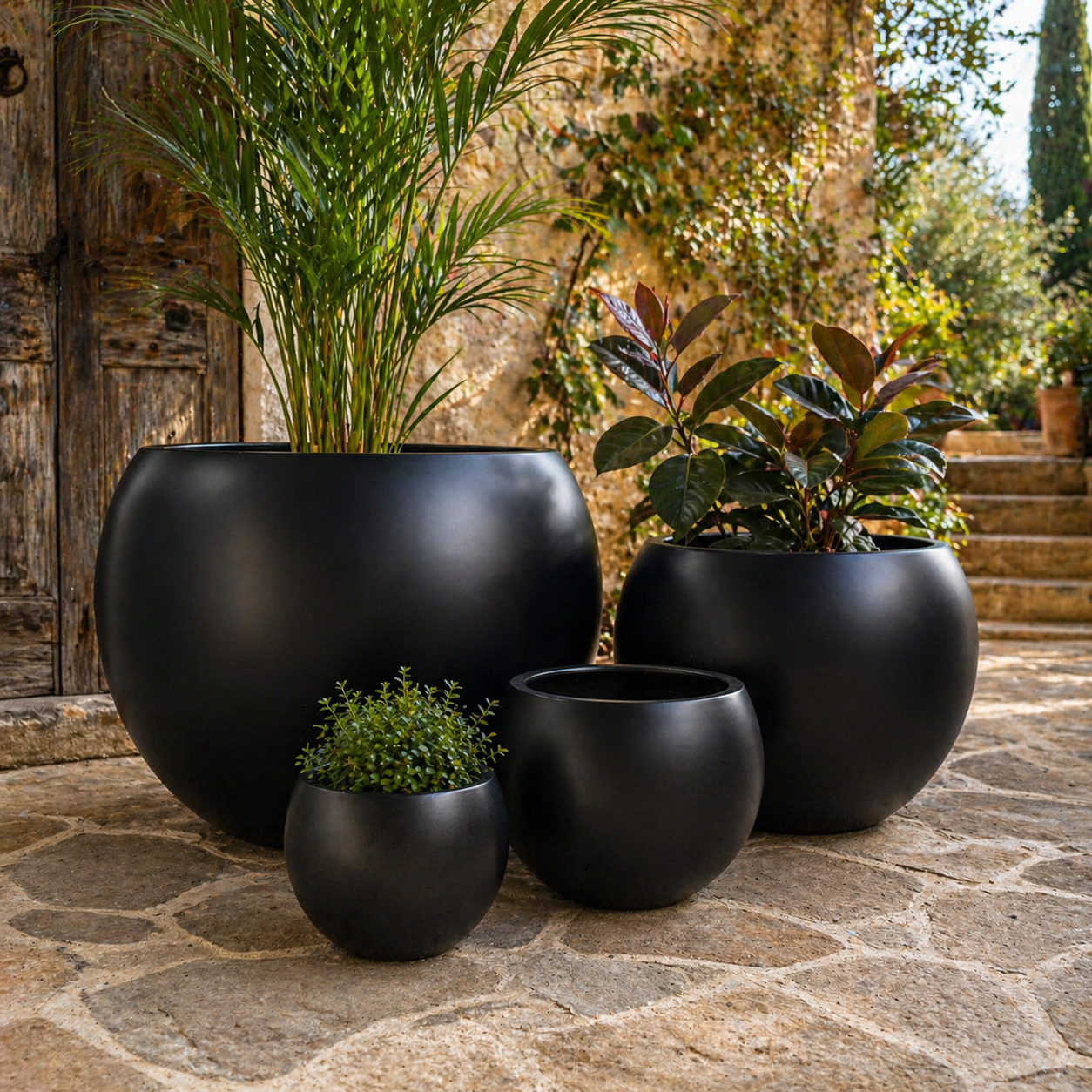 Cedar Titan Pot Black