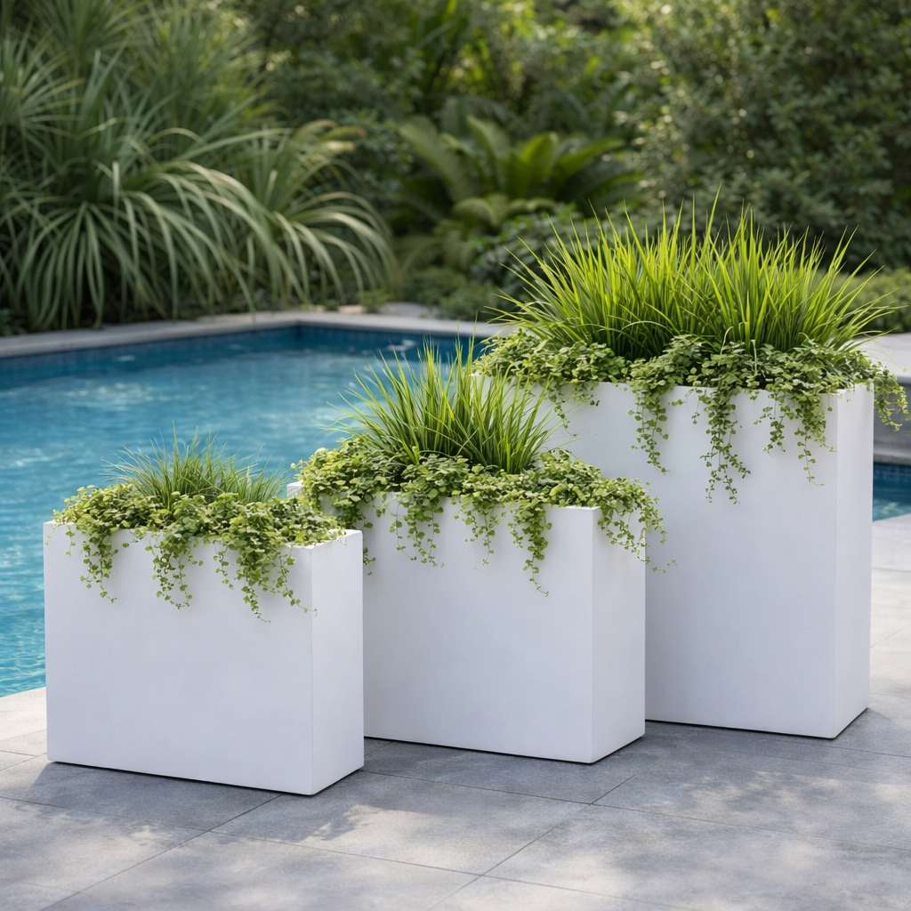 Tuscan Tall Trough White