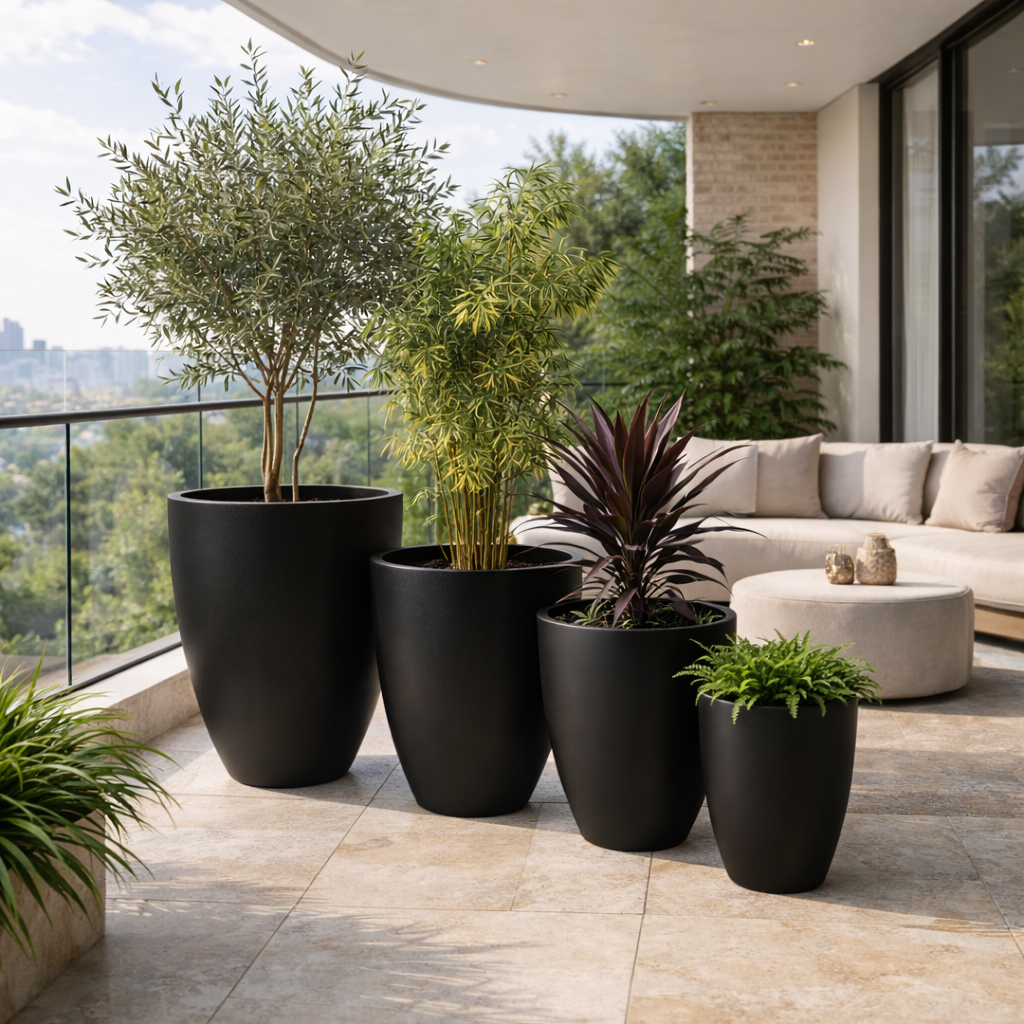 Tuscan Wide U Pot White