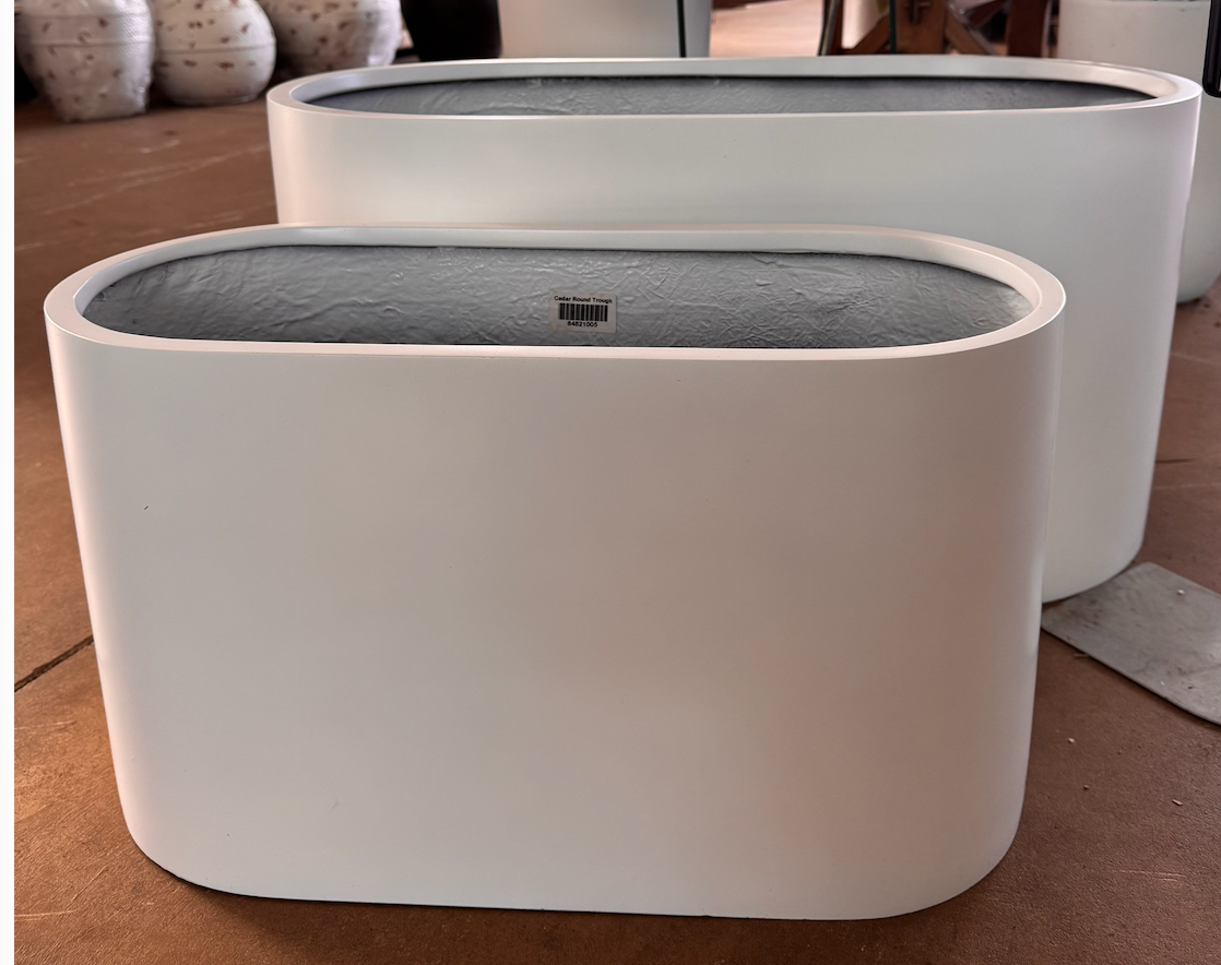 Cedar Round Trough White