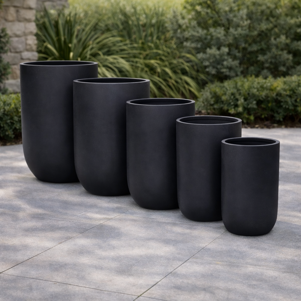 Tuscan Tall Cylinder Black