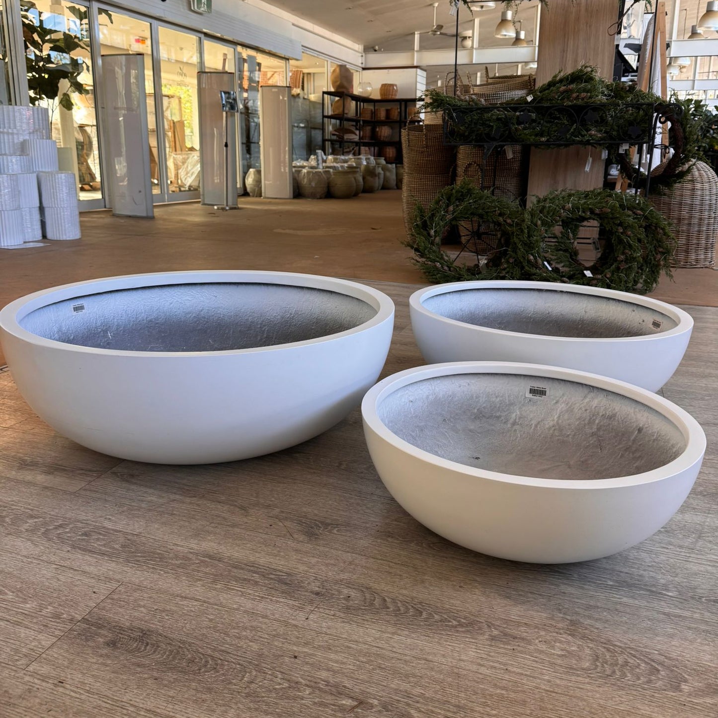 Cedar Wide Bowl White